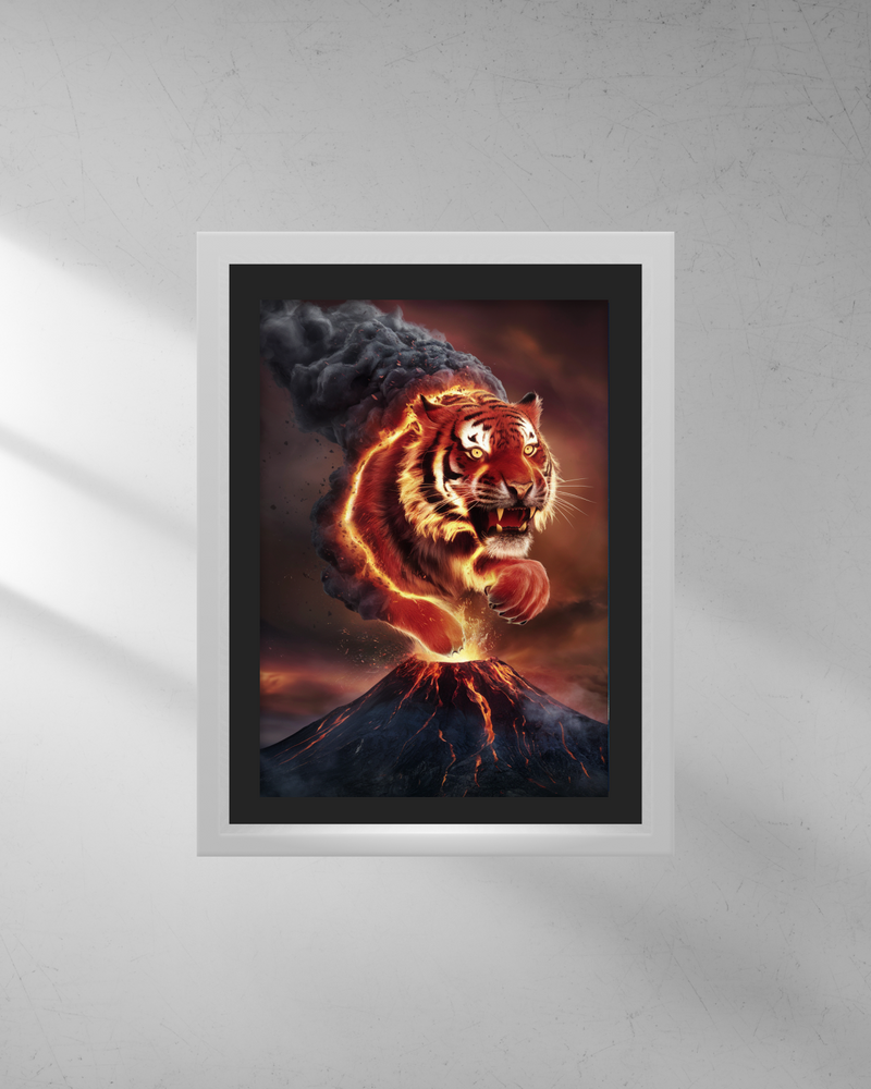 Quadro Decorativo - Tigre Vulcânico