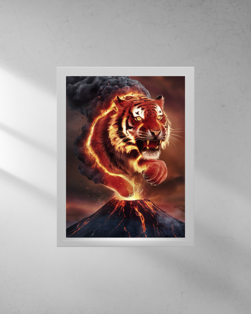 Quadro Decorativo - Tigre Vulcânico