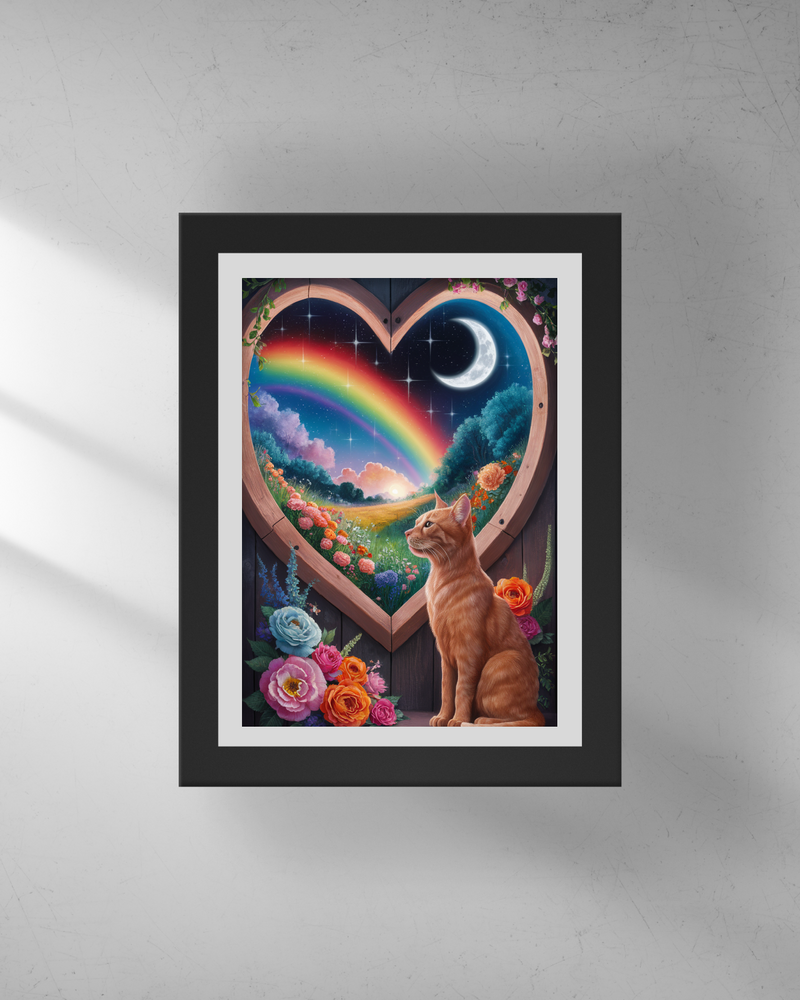Quadro Decorativo - Gato dia e noite