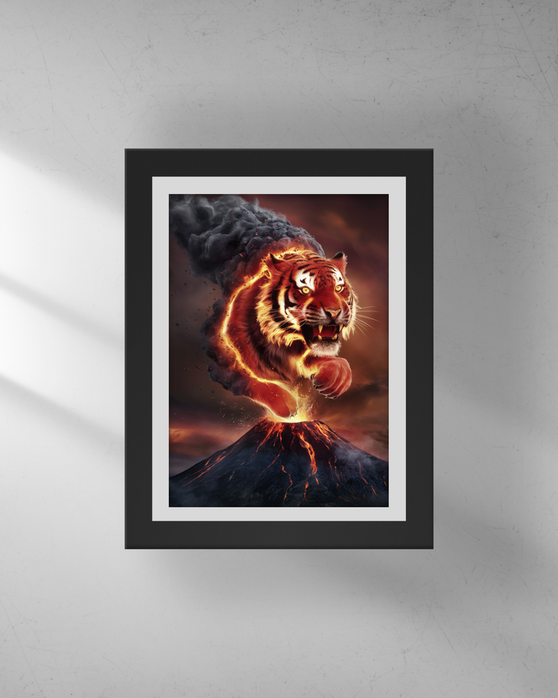 Quadro Decorativo - Tigre Vulcânico