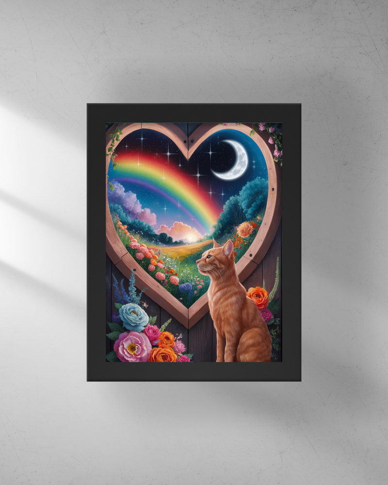 Quadro Decorativo - Gato dia e noite