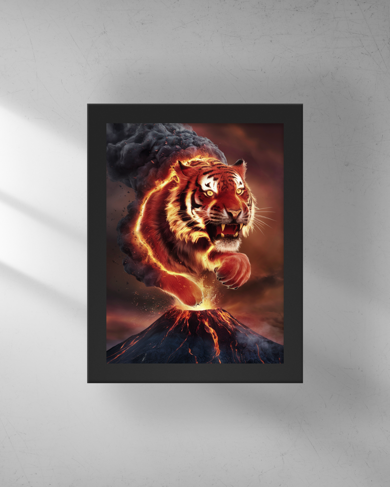 Quadro Decorativo - Tigre Vulcânico