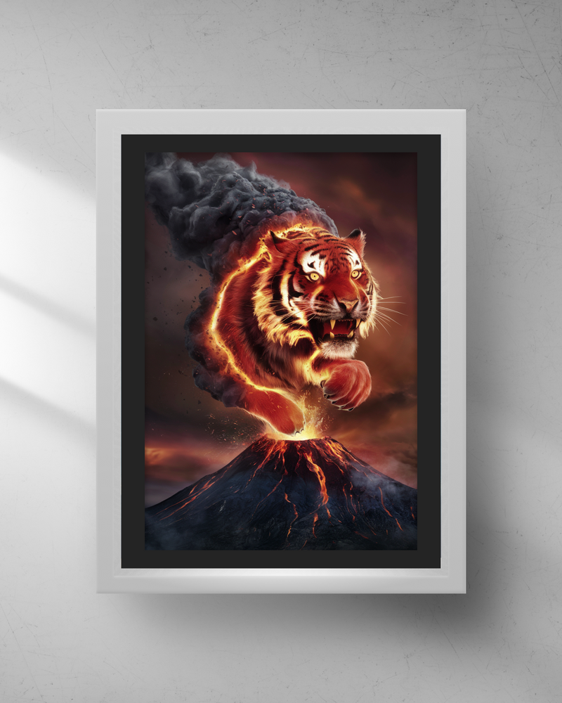 Quadro Decorativo - Tigre Vulcânico