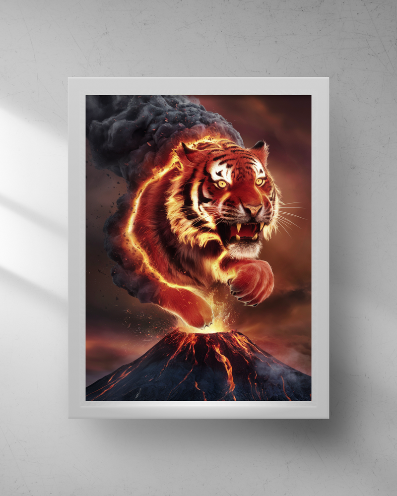 Quadro Decorativo - Tigre Vulcânico