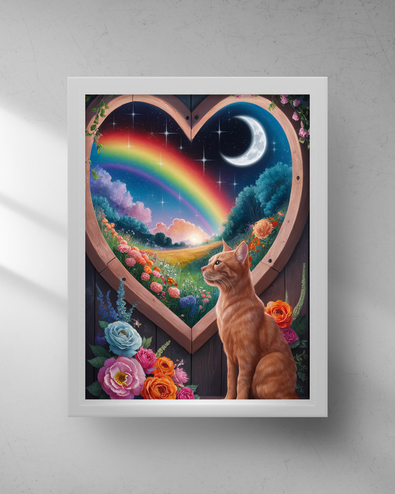Quadro Decorativo - Gato dia e noite