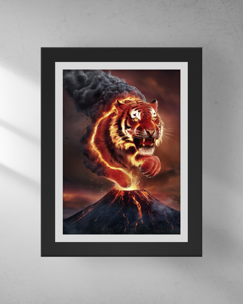 Quadro Decorativo - Tigre Vulcânico