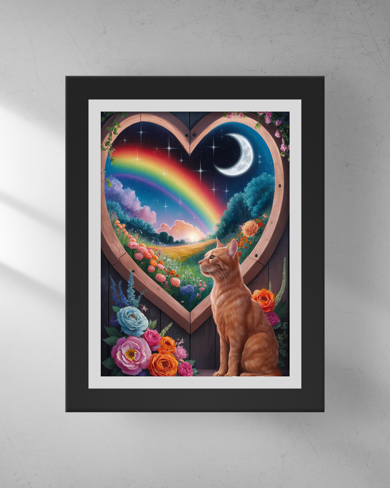 Quadro Decorativo - Gato dia e noite