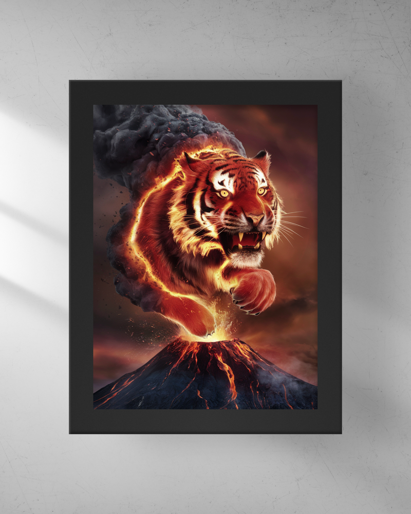 Quadro Decorativo - Tigre Vulcânico