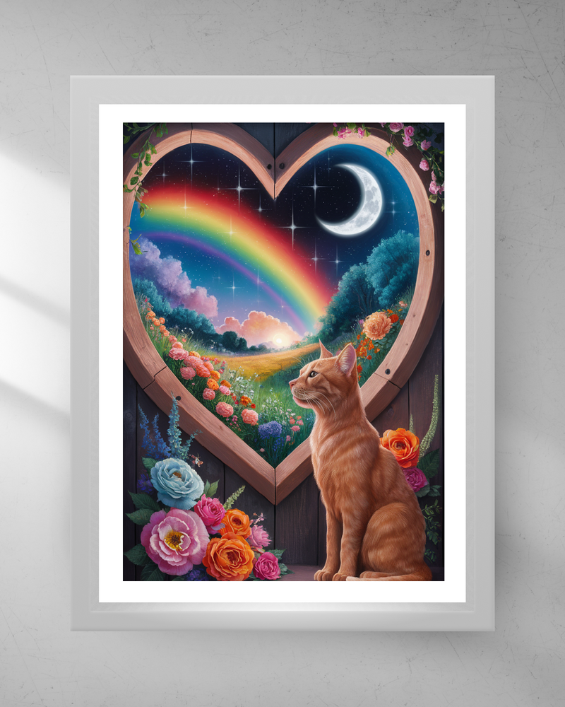 Quadro Decorativo - Gato dia e noite