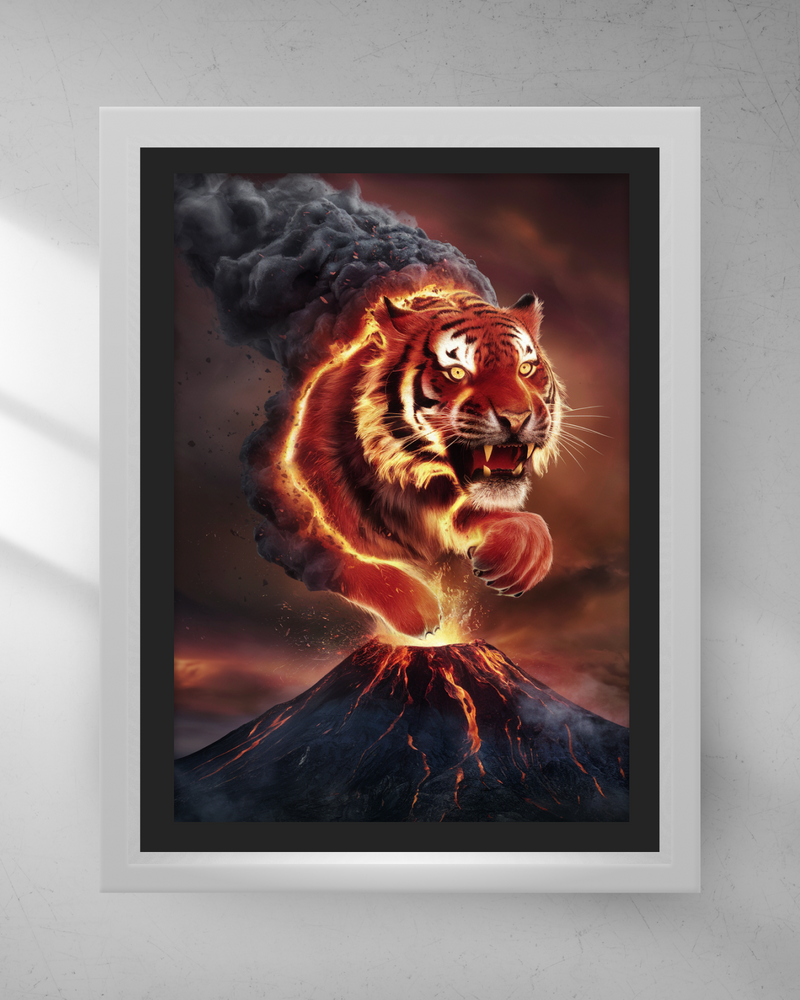 Quadro Decorativo - Tigre Vulcânico