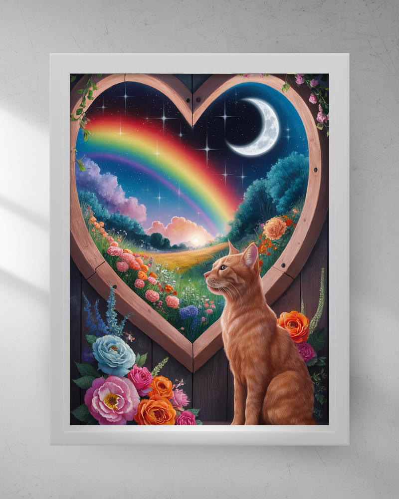Quadro Decorativo - Gato dia e noite