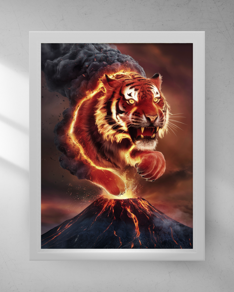 Quadro Decorativo - Tigre Vulcânico