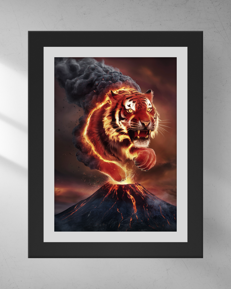Quadro Decorativo - Tigre Vulcânico