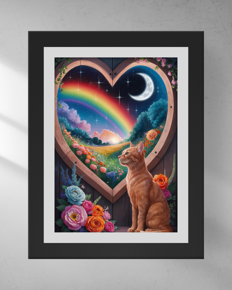 Quadro Decorativo - Gato dia e noite