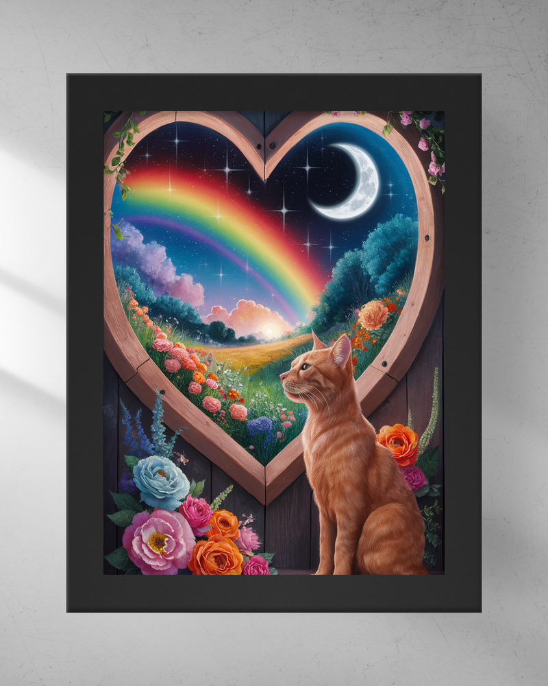 Quadro Decorativo - Gato dia e noite