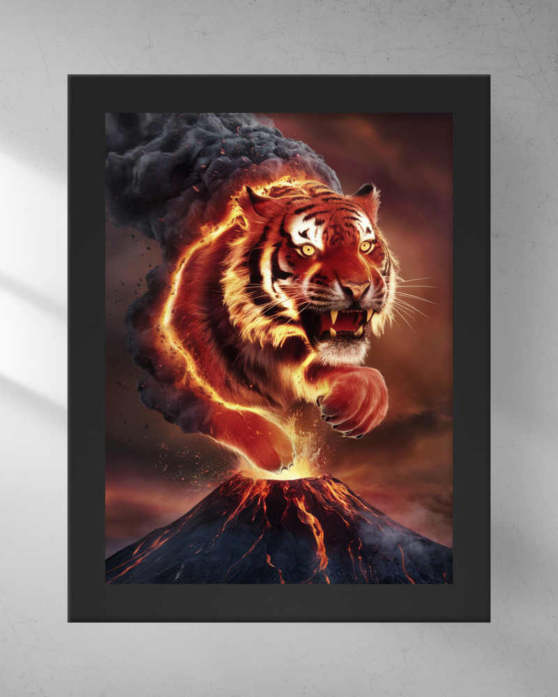 Quadro Decorativo - Tigre Vulcânico