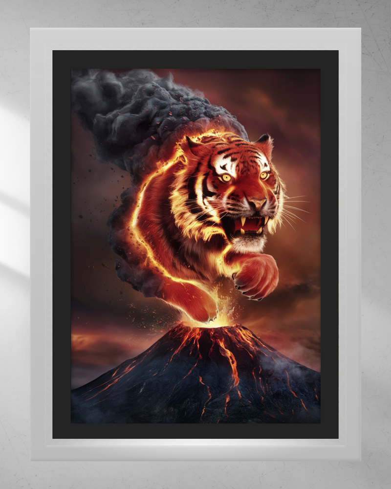 Quadro Decorativo - Tigre Vulcânico
