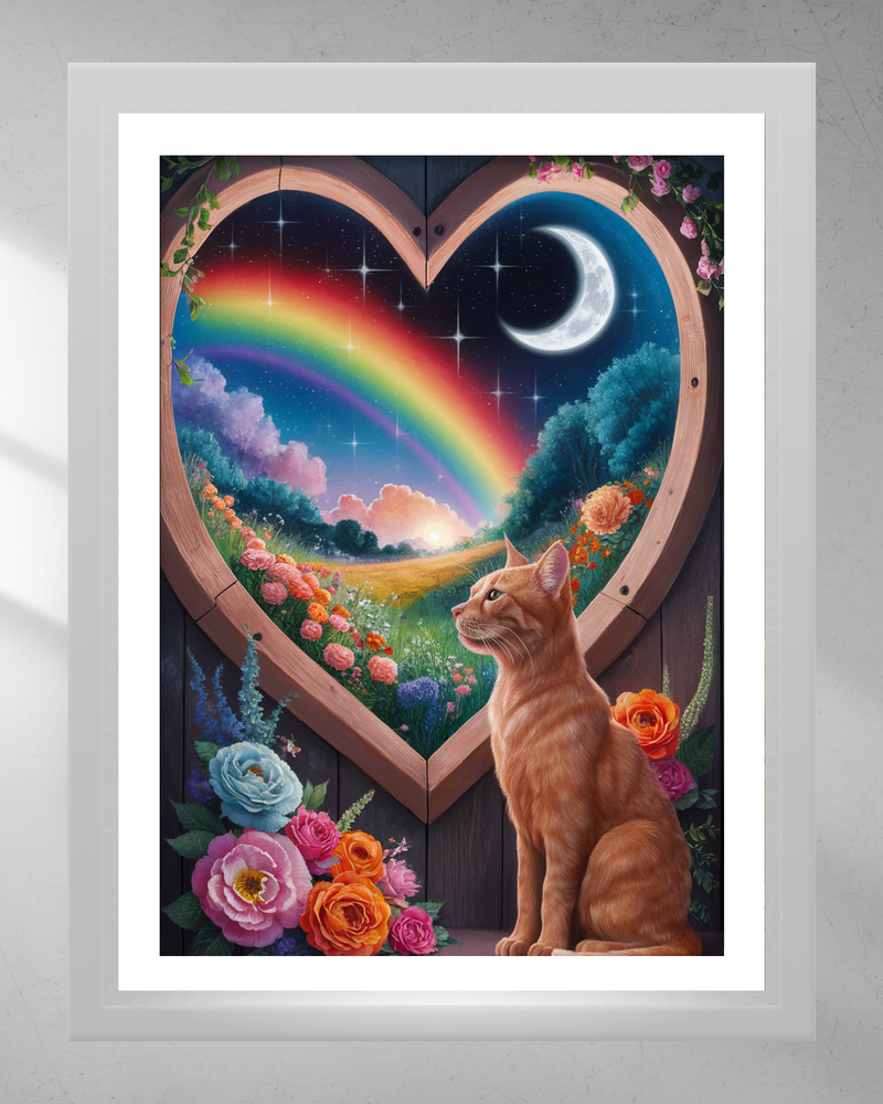 Quadro Decorativo - Gato dia e noite