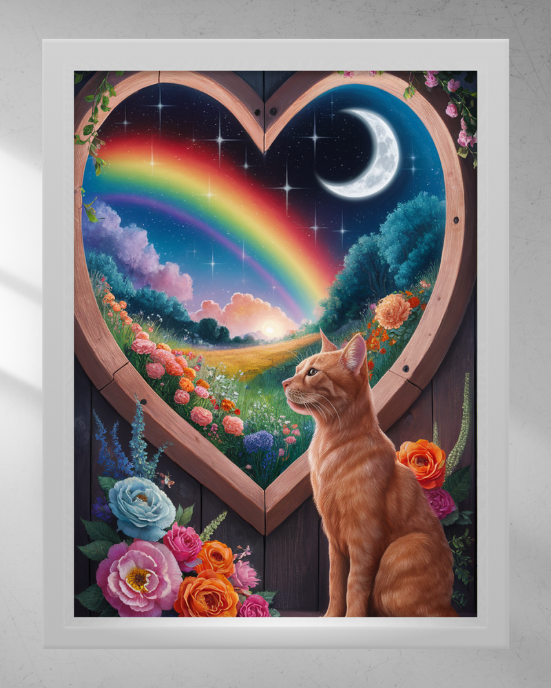 Quadro Decorativo - Gato dia e noite