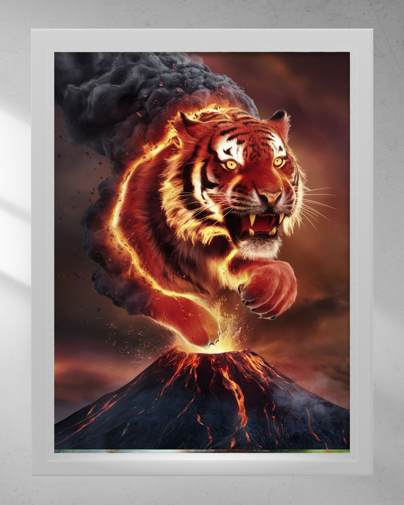 Quadro Decorativo - Tigre Vulcânico