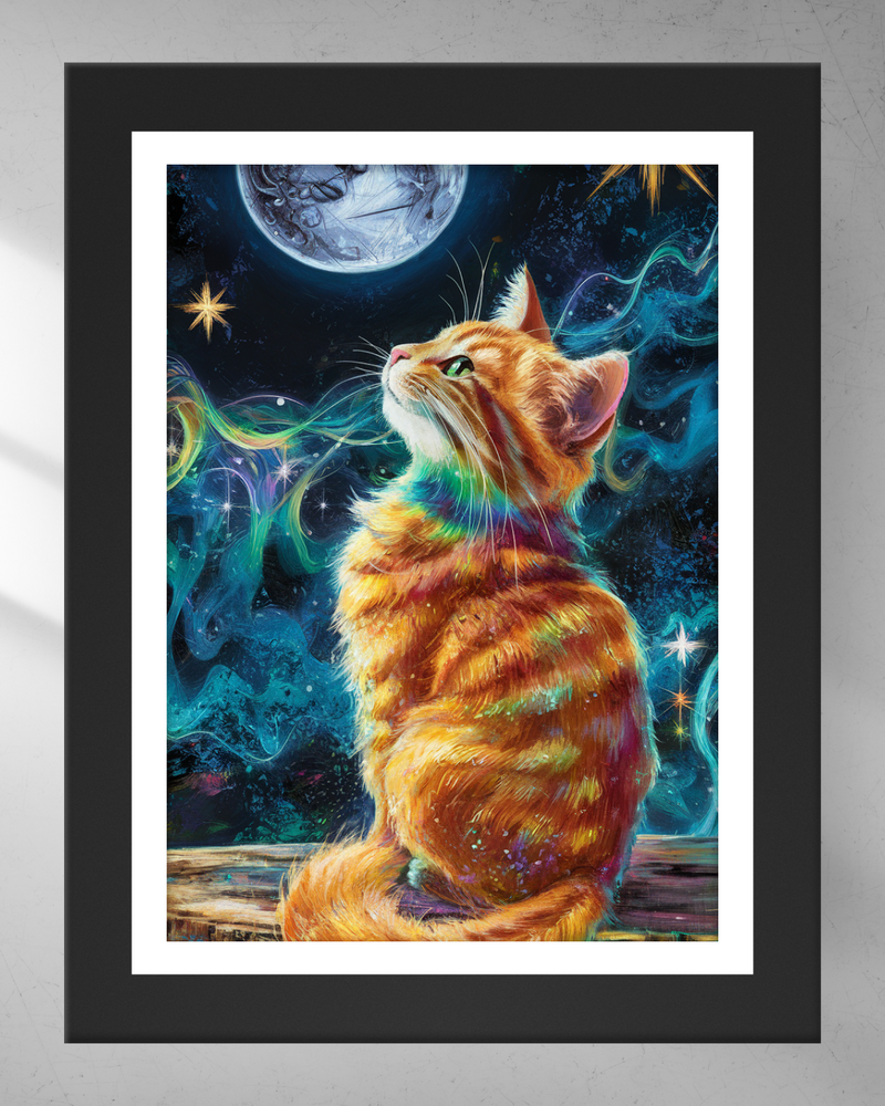 Quadro Decorativo - Gato e a Lua 2