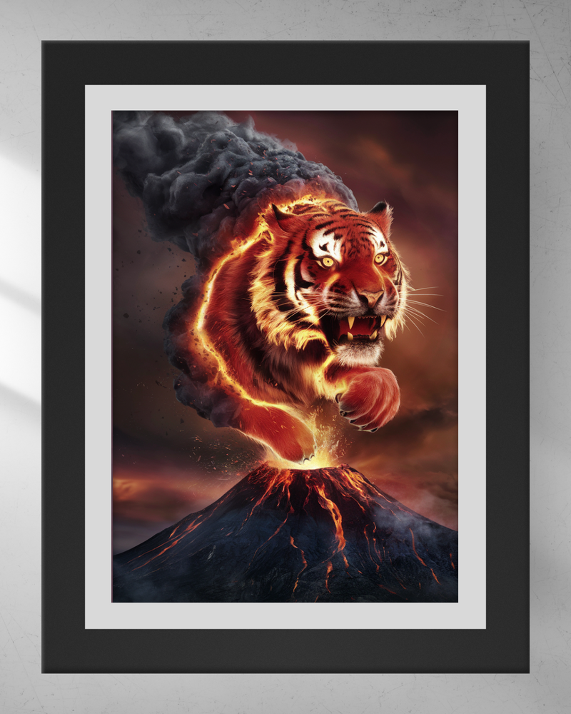 Quadro Decorativo - Tigre Vulcânico