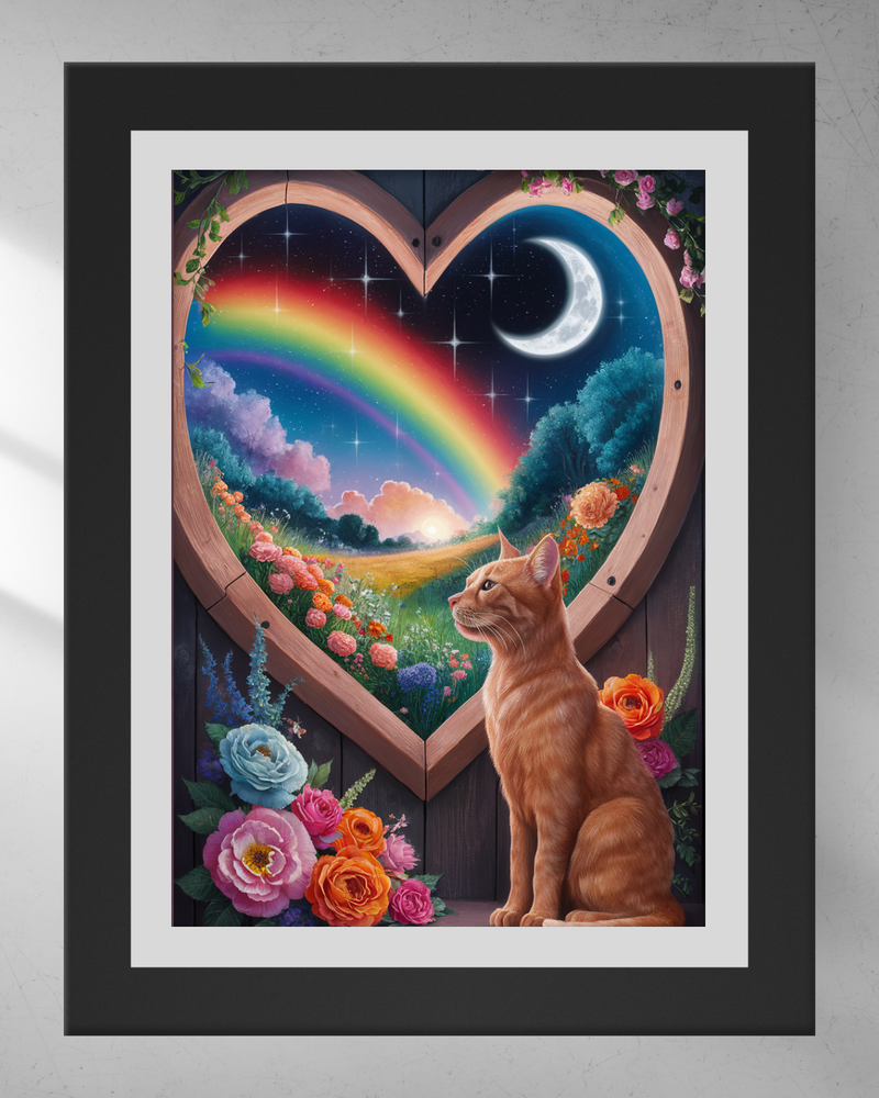 Quadro Decorativo - Gato dia e noite