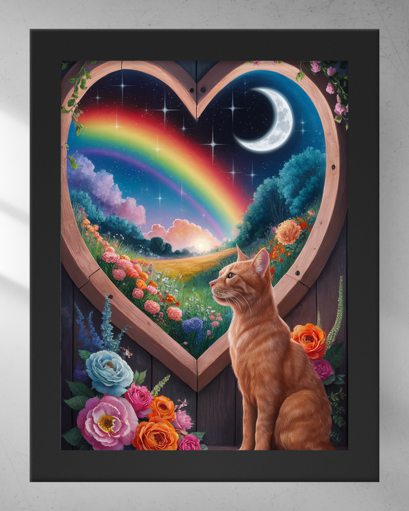 Quadro Decorativo - Gato dia e noite