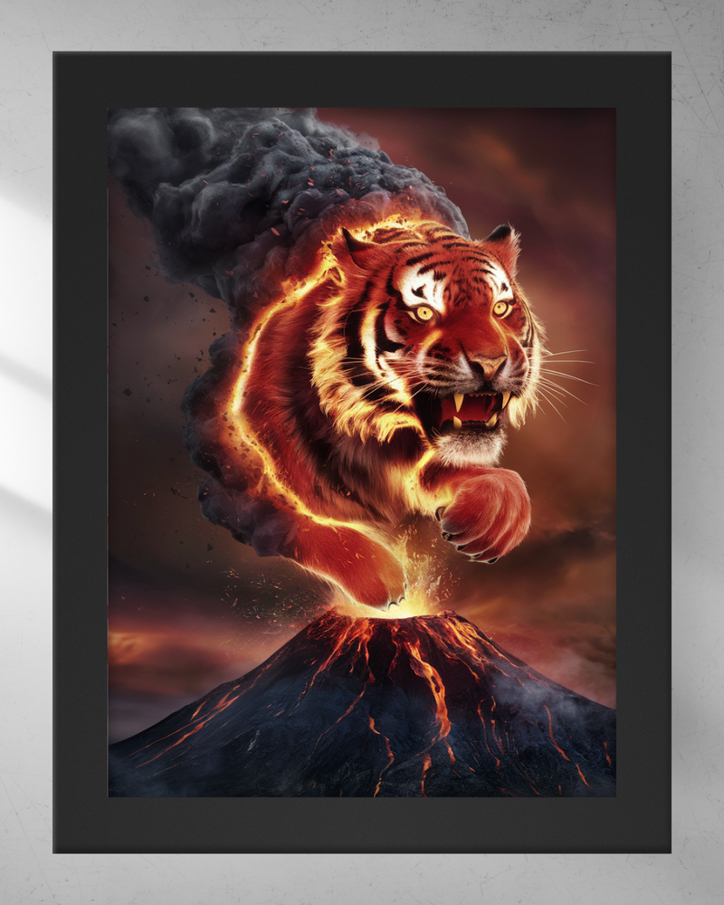 Quadro Decorativo - Tigre Vulcânico