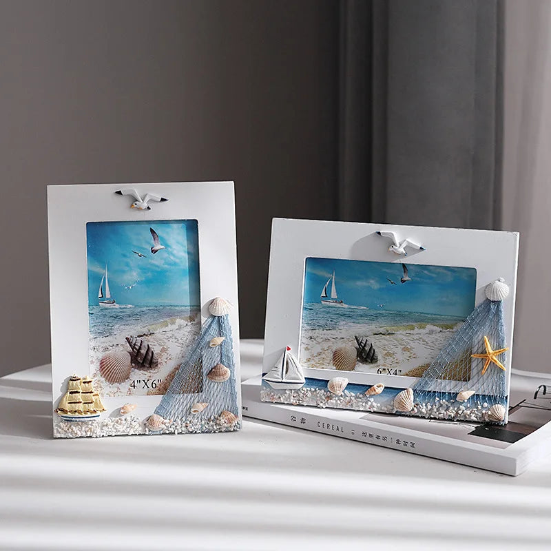 Porta-Retrato Criativo - Conchas Oceânicas 🌊🐚