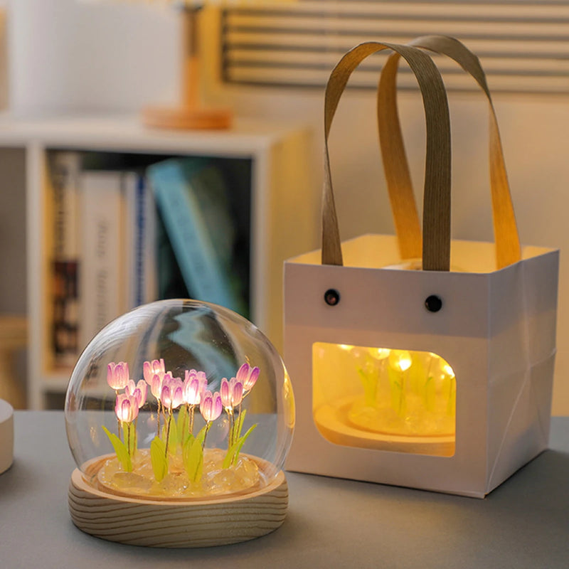 Luzes de Tulipas Artesanais DIY